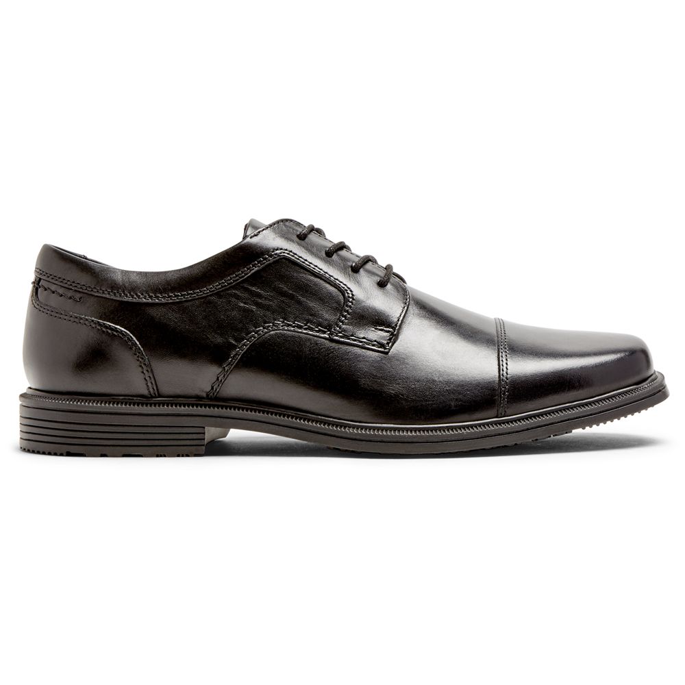 Rockport Taylor Waterproof Cap Toe - Mens Oxfords - Black - NZ (AMP-704253)